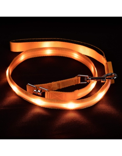 Blazin Safety LED Dog Lead -Large Orange 6ft