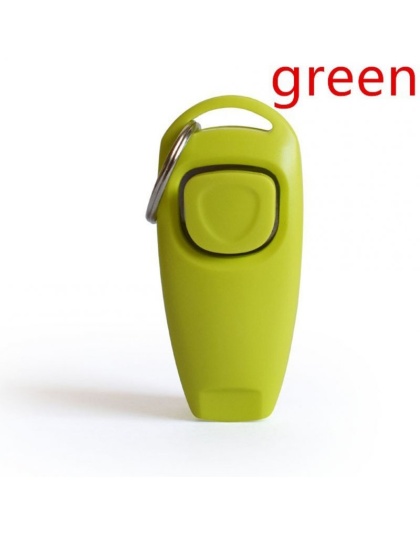 Multi-function Pets Clicker Whistle Dog Trainer Clicker with Keyring Pet Puppy Trainer Dog Flute Green